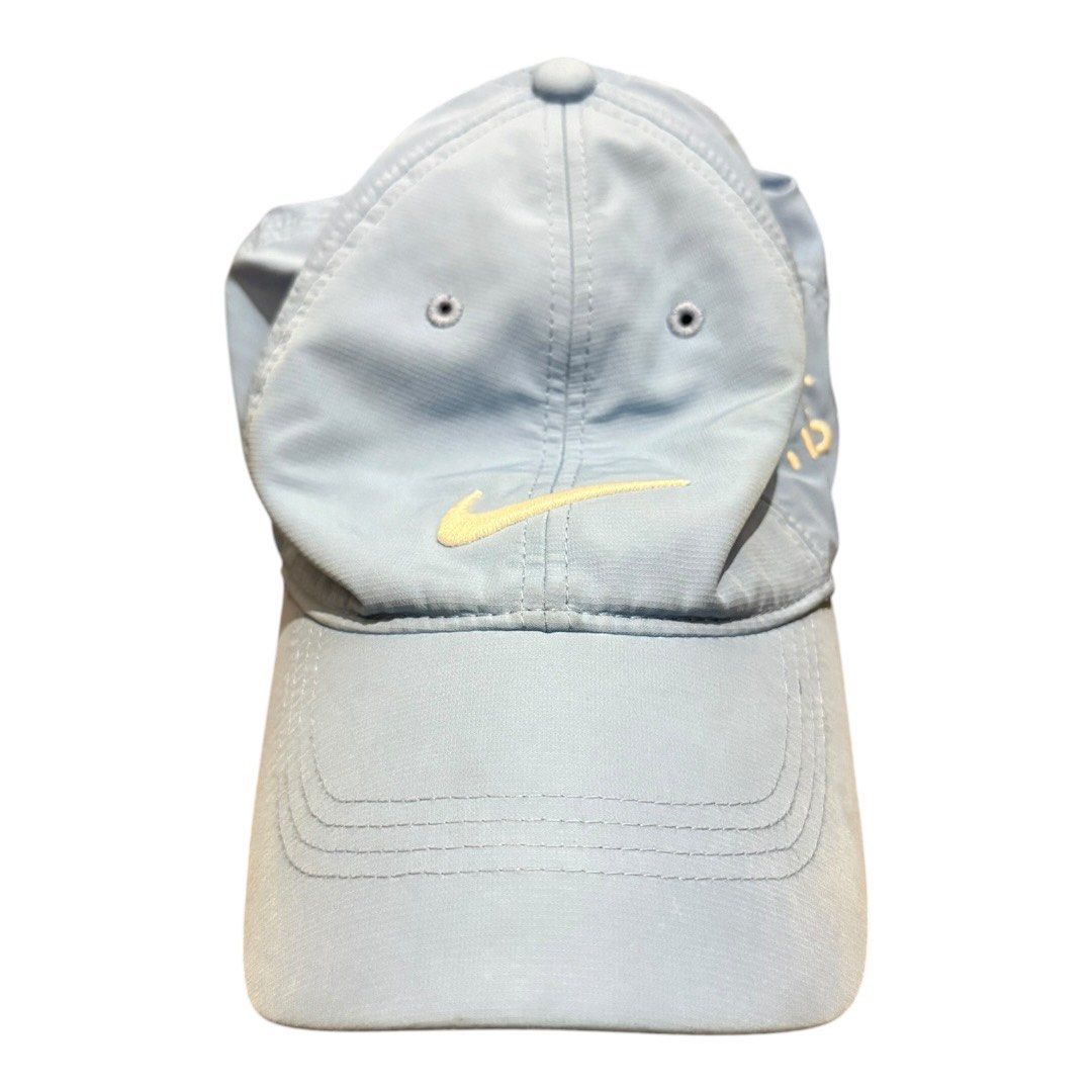 Nike Performance Baseball Cap Light Blue Cisco Corporate Branding Adjustable (Category: Caps & Hats) located in Paranaque City. Submitted by thepopneverstops (Listing ID 1440920634, Image 2). Description: Condition Rating: 7/10. This is a well-loved, lightweight performance hat in a soft light blue shade. The fabric shows minor signs of previous use, including some light fading or discoloration, which is reflected in the price. It remains fully f