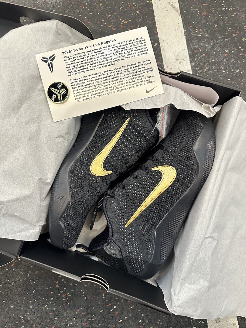 Nike Kobe 11 Protro Fade To Black (Category: Sneakers) located in Manila. Submitted by overhyped (Listing ID 1440946919, Image 1). Description: WTS‼️ Nike Kobe 11 Protro Fade to Black “Mamba Out” Size 9.5us - ₱12,500 - Size 11us - ₱13,500 - Pack: - ₱25,000 - Brand new complete w/ receipt 📍BGC / Makati / Sampaloc Area meetup.
