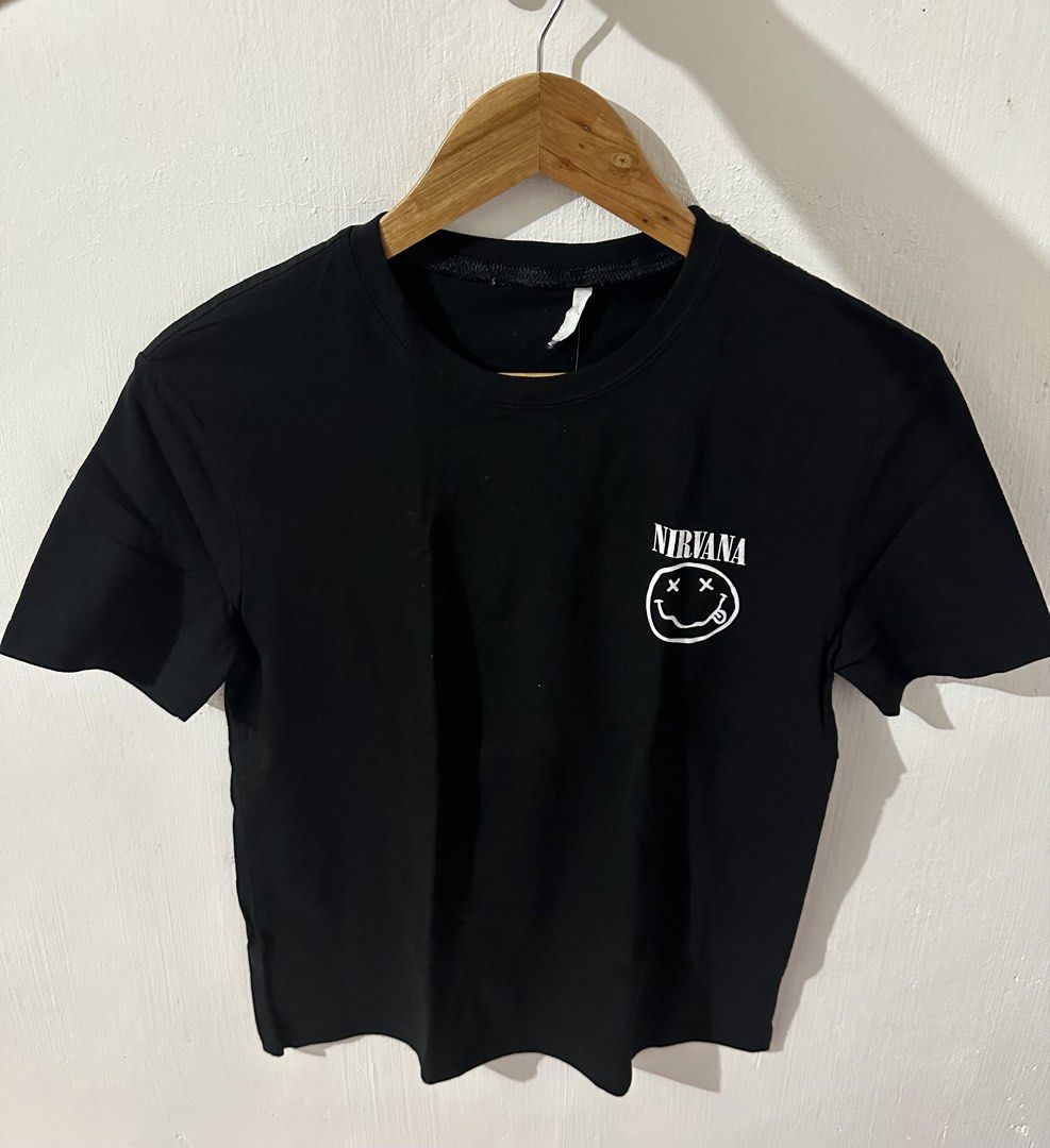 Nirvana Shirt with backprint (Category: Shirts) located in Santiago. Submitted by elles_closet.ph (Listing ID 1440924467, Image 1). Description: All items are brandnew, onhand and ready to ship via J&T Express. Semi full length .