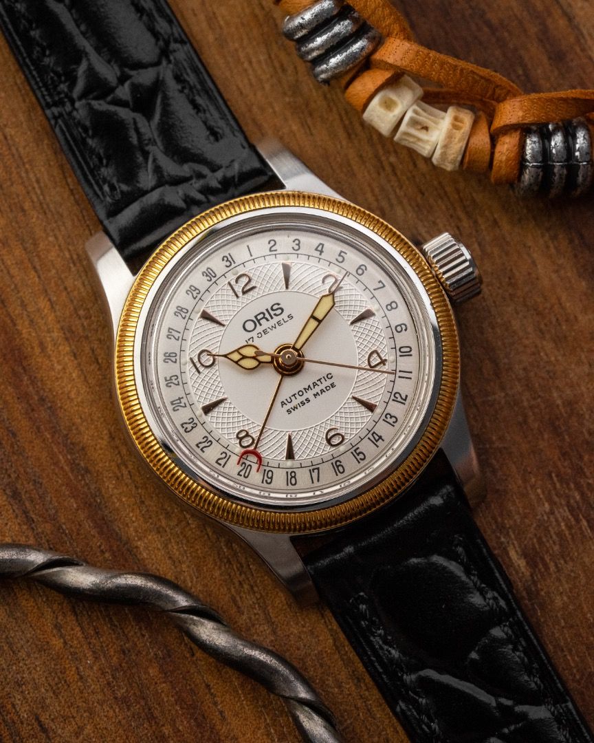 Oris Big Crown Pointer Date Ref. 7550 (Category: Watches) located in Petaling Jaya. Submitted by spring_pivot (Listing ID 1440905692, Image 3). Description: Oris Big Crown Pointer Date Ref. 7550 This Oris needs no introduction, it's a true icon of the brand. When it comes to pointer date complications, Oris is the first name that comes to mind for many collectors. The dial is rich with intricate details, featuring two-tone decorations, coin edge 