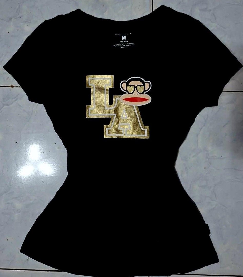 Paul Frank LA Monkey Black T-shirt (Category: Shirts) located in Quezon City. Submitted by liaaaaaamm (Listing ID 1440940999, Image 1). Description: W: 15.5 L: 24.5.