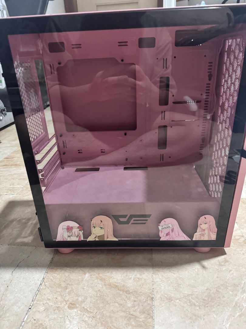PC Case (Category: Computer Parts) located in Caloocan City. Submitted by gringohida69356 (Listing ID 1440944083, Image 2). Description: - Pink ATX PC Case - Tempered Glass Side Panel - PSU Shroud - Includes 6 YGT RGB Fans - YGT RGB Controller included - Ideal for custom PC builds.
