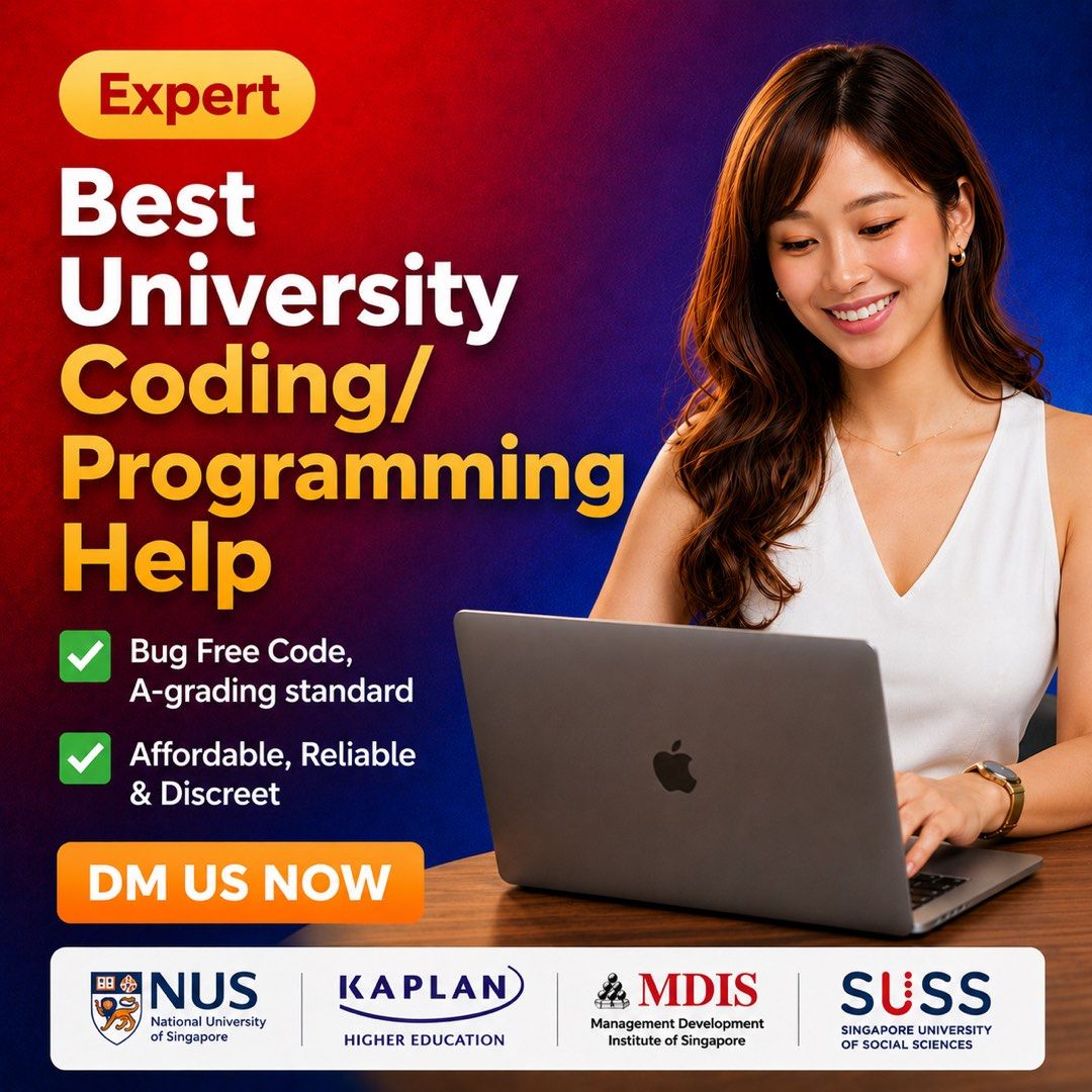 Programming Help Coding Assignment Helper Python Java C++ HTML JavaScript Tableau Autocad Solidworks Excel MatLab RStudio SPSS STATA PowerBi Arduino Raspberry Pi (Category: Professional Skills) located in Singapore. Submitted by codingo (Listing ID 1417378150, Image 1). Description: Award-winning University level Coding & Programming help for all your school assignments, projects, TMA, ECA, quizzes, reports, FYP, exams etc. Do send us your assign