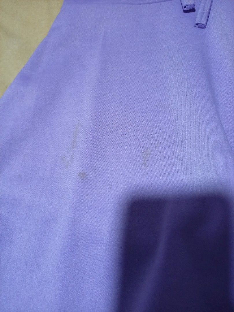 Purple Puff Sleeve Tie Front Mini Dress (Category: Dresses) located in Rizal. Submitted by declutterprod (Listing ID 1440802440, Image 3). Description: - Adorable purple mini dress - Features stylish puff sleeves - Flattering tie-front detail - Made from soft and stretchy fabric for comfort - Please note: there are a couple of small marks on the skirt area. Kindly check the photos for a closer look..