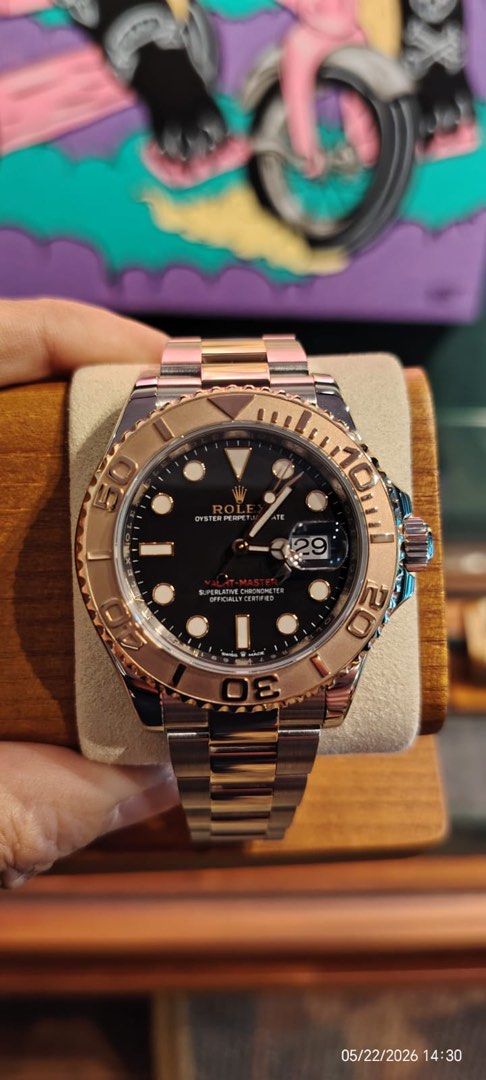 Rolex Yacht Master Ever rose gold (Category: Luxury Watches) located in Makati City. Submitted by jktheexplorer (Listing ID 1440842191, Image 1). Description: Rolex YM Complete set.