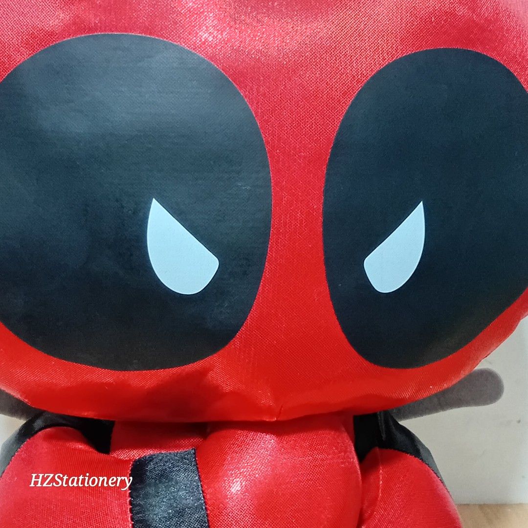 SEGA Mega Jumbo Marvel DEADPOOL Metallic Version Plush Toy (Category: Plushies & Soft Toys) located in Manila. Submitted by hzdeclutterstuffscollectionsph (Listing ID 1429698938, Image 3). Description: from 850 to 750 ✅size: approx. 18" Tall ✅ with Etiketa & Paper Tag ✅ GIFT-READY🎁 ✅items are SOLD AS IS. ❕WYSIWYG please manage your expectations. ⚠️please check the photos carefully and ask questions before mining/purchasing. NO COD G•CASH / Cash 
