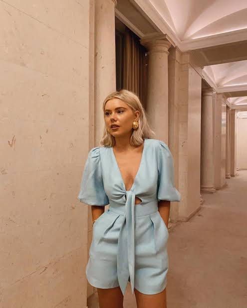 Showpo Blue Romper Brand New (Category: Dresses) located in Manila. Submitted by declutterwithC (Listing ID 1440804539, Image 1). Description: Can fit small to large.