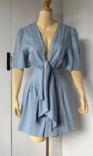 Showpo Blue Romper Brand New (Category: Dresses) located in Manila. Submitted by declutterwithC (Listing ID 1440804539, Image 3). Description: Can fit small to large.