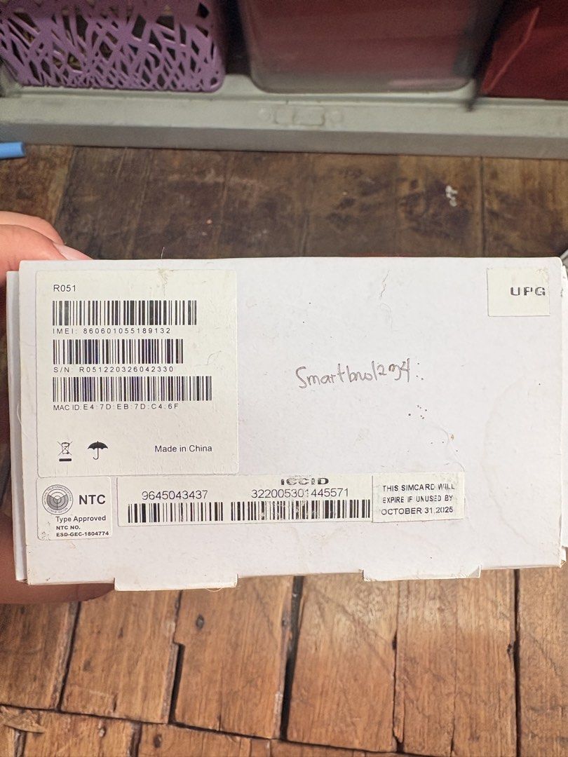 Smart Bro Home Wife (Category: Other Home Appliances) located in Quezon City. Submitted by teariyessa (Listing ID 1440949229, Image 3). Description: : ̗̀➛ Brand new but UNSEALED : ̗̀➛ Simcard is NOT INCLUDED Reason for Selling: Not using. .