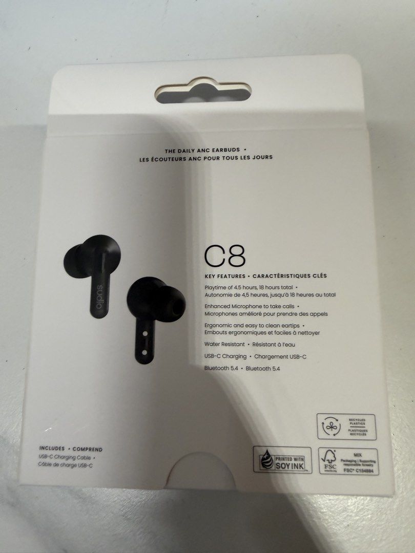 Sudio C8 True ANC Earbuds Black471182812612536321