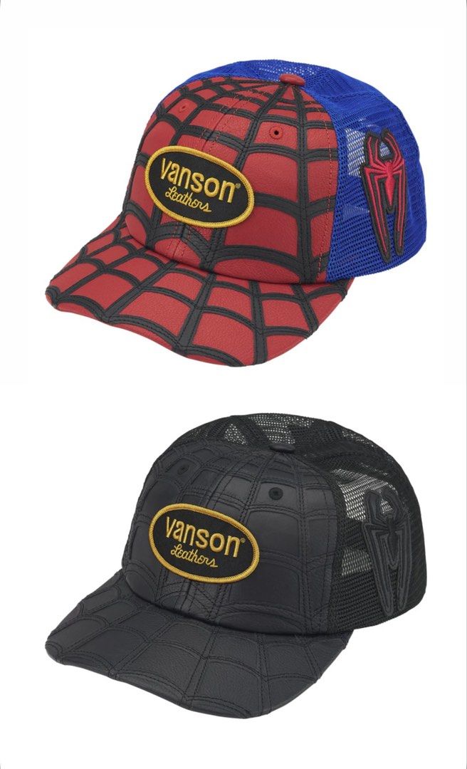Supreme Vanson Leathers Spider-Man Mesh Back 6-panel Cap, Men's