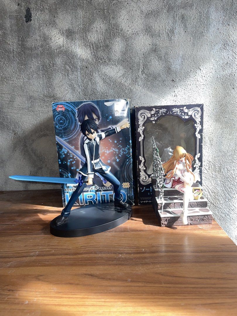 Sword Art Online Kirito & Asuna Figures (Category: Figurines & Statues) located in Quezon City. Submitted by gszed26 (Listing ID 1440939451, Image 1). Description: kirito and asuna set misb to bib folded box no cs 2500 location naic cavite.