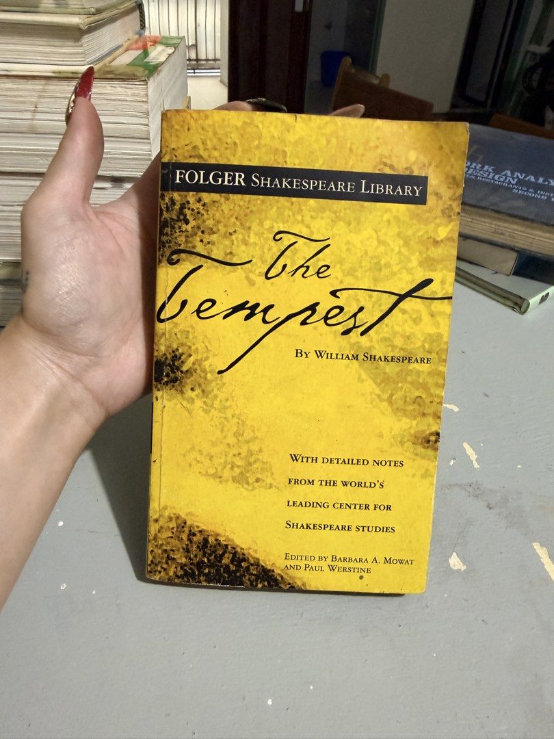 The Tempest by William Shakespeare - Folger Shakespeare Library (Category: Storybooks) located in Baguio. Submitted by yse888 (Listing ID 1440791872, Image 1). Description: - Folger Shakespeare Library edition of The Tempest - Features detailed notes from leading Shakespeare scholars - Edited by Barbara A. Mowat and Paul Werstine - Ideal for students and Shakespeare enthusiasts.