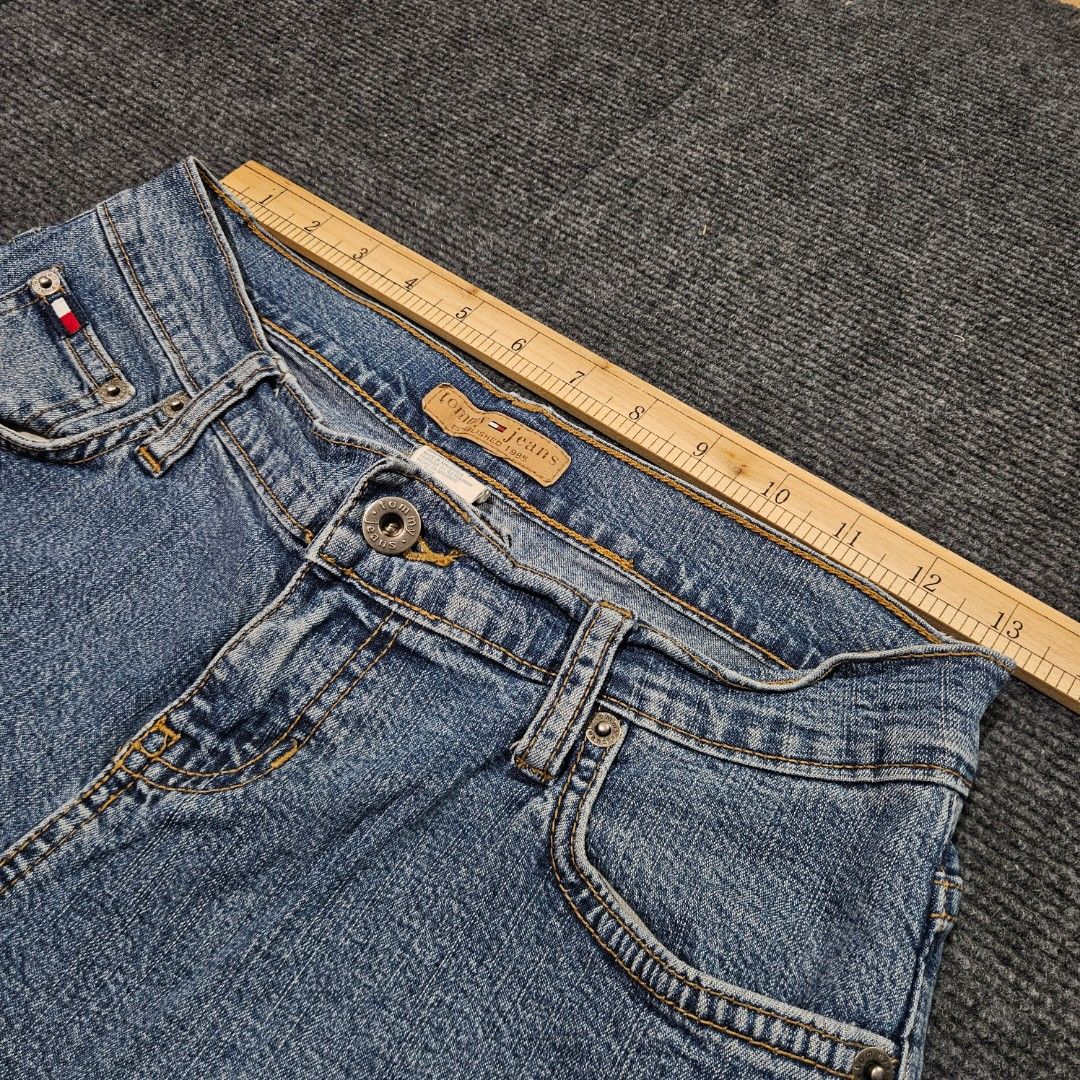 Tommy jeans womens denim pants (Category: Jeans) located in Baguio. Submitted by fadexquisite (Listing ID 1440884340, Image 3). Description: Tommy jeans womens denim pants Size1 on tag Waist 26inch Length 40inch Rise 9inch Inseam 31inch Leg opening 7inch Excellent condition 500 plus ship fee.