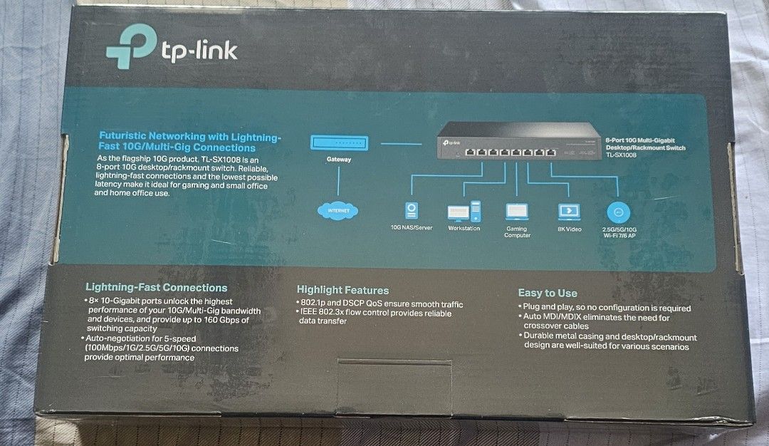TP-Link 8-Port Gigabit Multi-Speed Unmanaged Network Switch468304487797893121