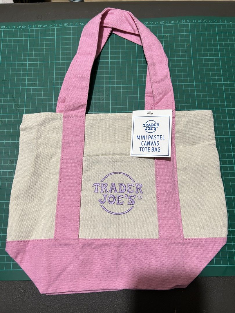 Authentic Trader Joe's Mini Pastel Canvas Tote Bag (Category: Tote Bags) located in Paranaque City. Submitted by isa.ph (Listing ID 1440872639, Image 1). Description: On Hand -Cute mini tote bag from Trader Joe's - Made of durable canvas material - Available colors: pastel pink, purple, mint green, light blue - Perfect for carrying small essentials - Ideal size for quick trips or everyday use.