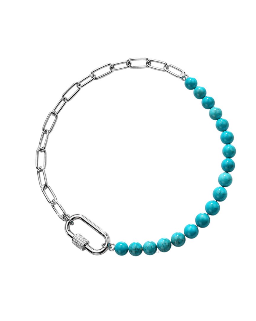 Turquoise Chain Choker Necklace (customizable length) (Category: Necklaces) located in Valenzuela. Submitted by ivorycreations (Listing ID 1440760382, Image 2). Description: .