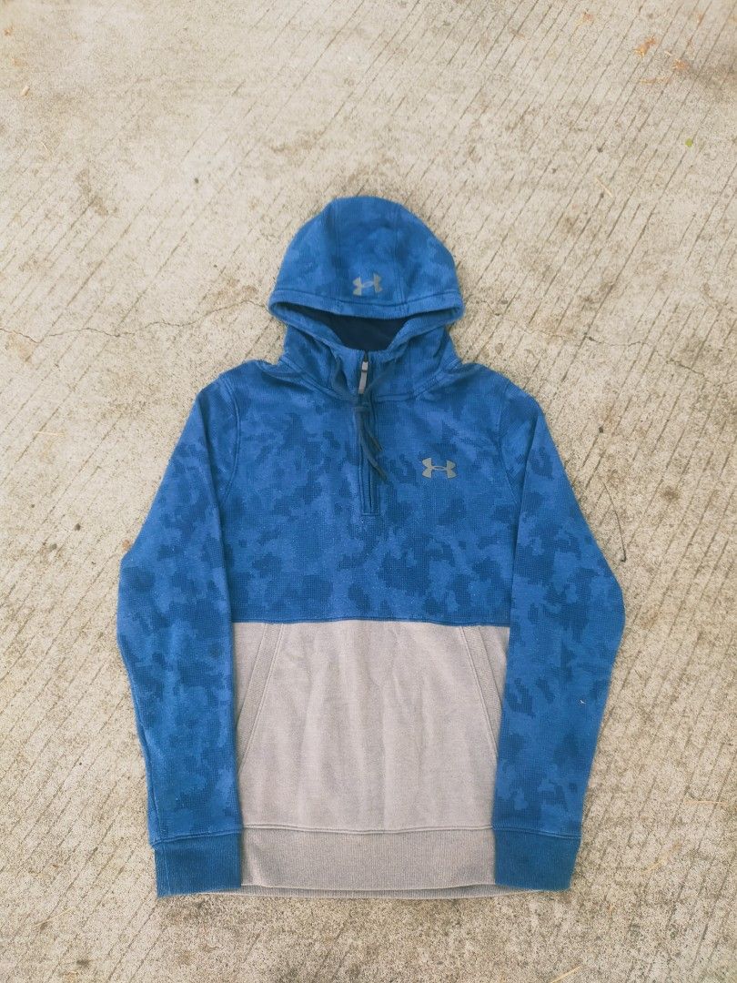 UNDER ARMOR THREADBORNE 1/2 ZIP HOODIE BLUE CAMO TOP (Category: Coats, Jackets and Outerwear) located in Manila. Submitted by thrift2geng (Listing ID 1440795175, Image 1). Description: UNDER ARMOR THREADBORNE 1/2 ZIP HOODIE BLUE CAMO TOP 🌐✈️🚚🛵 EXCELLENT CONDITION SLEEVE 27 WIDTH 22 LENGHT 28 NO ISSUE COLOR RATE 10/10 MABISA RAINY JOGGING CLAIM ₱ 📥.