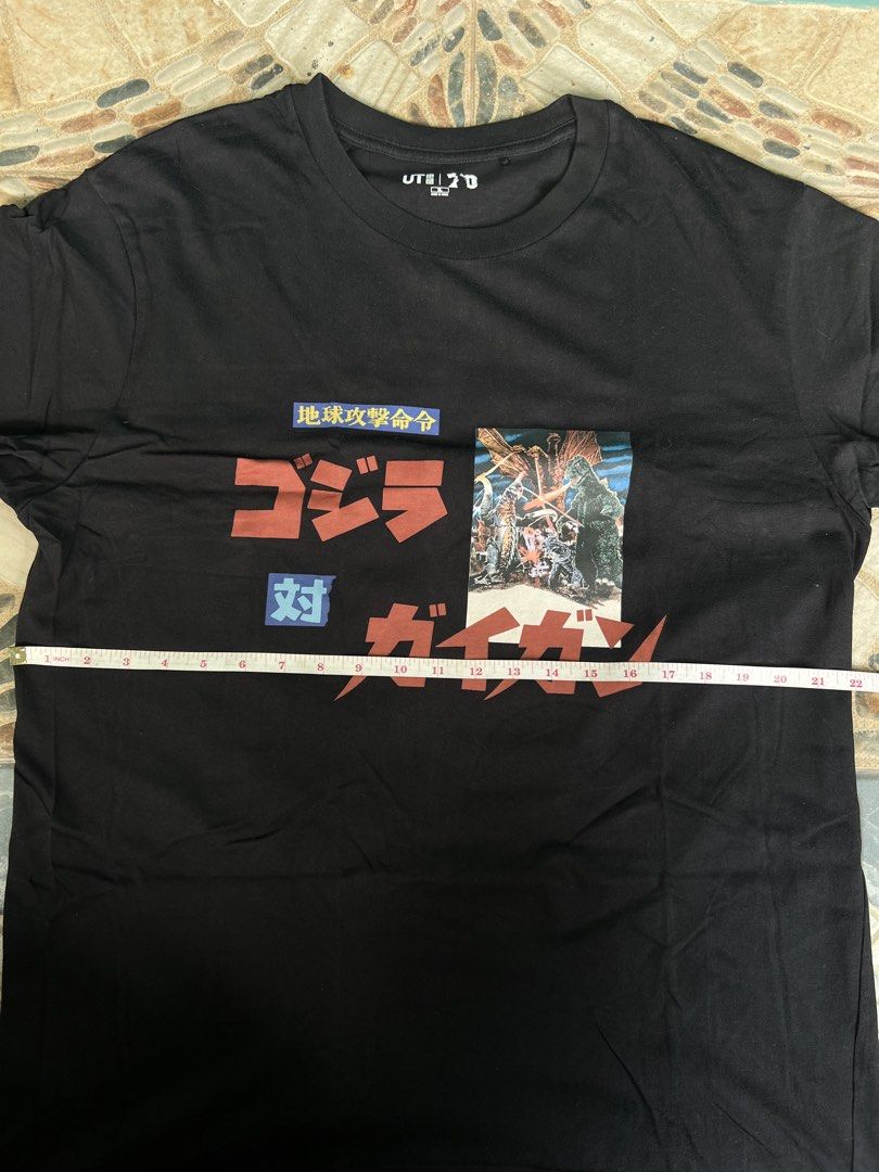 Uniqlo Tshirt X Godzilla (Category: Tshirts & Polo Shirts ) located in Cavite. Submitted by slumbermanila (Listing ID 1440823213, Image 3). Description: UNIQLO Godzilla UT 70th Anniversary graphic t-shirt featuring a “Terror of Mechagodzilla” movie poster design..
