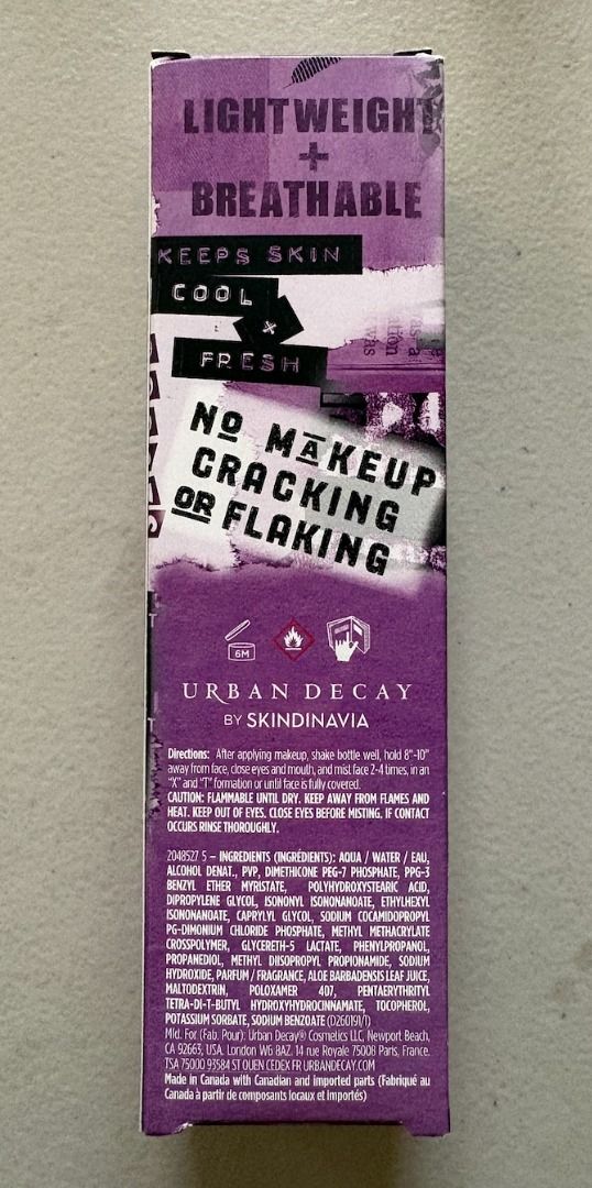 Urban Decay All Nighter Long Lasting Makeup Setting Spray (Category: Makeup) located in Quezon City. Submitted by products123 (Listing ID 1440858247, Image 2). Description: - Urban Decay All Nighter Setting Spray - Keeps makeup fresh for up to 16 hours - Lightweight and breathable formula - Prevents makeup cracking or flaking - Size: 118ml / 4.0 fl oz.