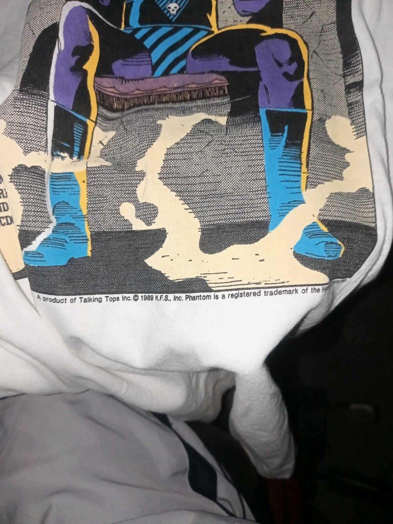 VINTAGE PHANTOM MARVEL CHARACTER (Category: Tshirts & Polo Shirts ) located in Cavite. Submitted by fashionthrift22 (Listing ID 1440924511, Image 2). Description: VINTAGE PHANTOM BY FRUIT OF THE LOOM DATED 1989 21x29 Size XL GOOD CONDI.