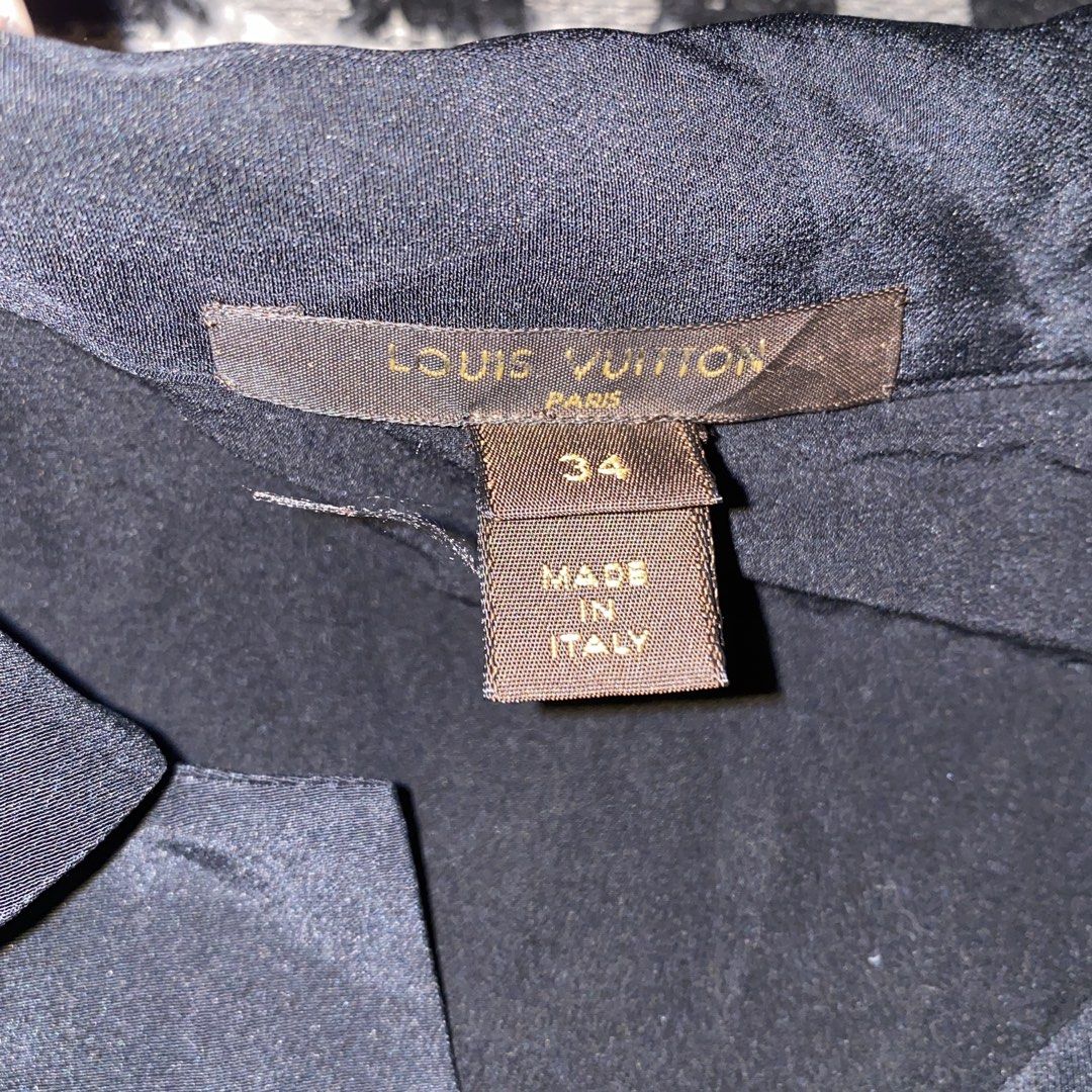 Vintage Rare Louis Vuitton Black Silk Button Up (Category: Blouses) located in Las Pinas. Submitted by tobios (Listing ID 1440907234, Image 2). Description: No when worn photos! LOC: Las Piñas, Metro Manila MOP: GCash or GoTyme MOD: J&T or same day delivery (shipping fee shouldered by buyer).