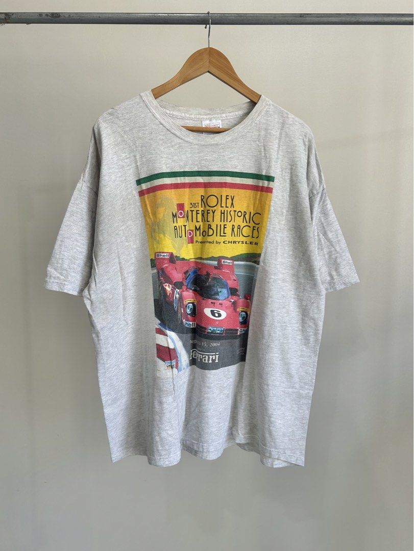 Vintage Rolex Ferrari Shirt (Category: Tshirts & Polo Shirts ) located in Santa Rosa. Submitted by je.declutters (Listing ID 1440795831, Image 1). Description: Vintage 2004 R0LEX Monterey F3RR4RI Shirt Size 2XL 9/10 condition 25.5 inches pit to pit 28.5 inches length.