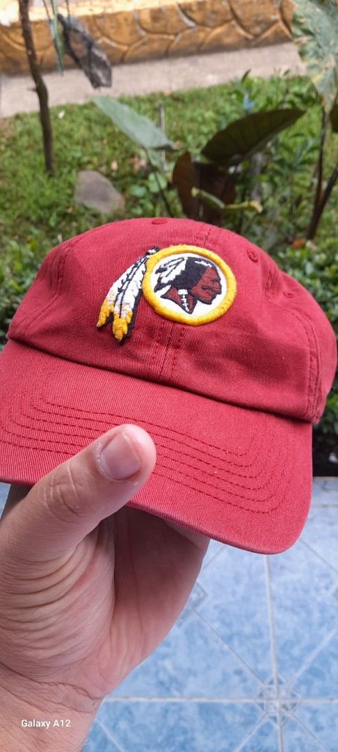 Washington Redskins 47 Brand NFL Baseball Cap (Category: Caps & Hats) located in Bacolod City. Submitted by vintagestuffbcd (Listing ID 1440895596, Image 1). Description: - Washington Redskins OG logo - unstructured cap closecap size XL, can fit 71/2-75/8 - Brand: 47 Brand - NFL logo detail on the inner band - Made from recycled plastic bottles (eco-friendly!) - Adjustable strap for a comfortable, customized fitted -in very good color and conditi