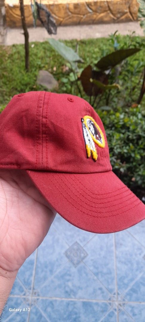 Washington Redskins 47 Brand NFL Baseball Cap (Category: Caps & Hats) located in Bacolod City. Submitted by vintagestuffbcd (Listing ID 1440895596, Image 2). Description: - Washington Redskins OG logo - unstructured cap closecap size XL, can fit 71/2-75/8 - Brand: 47 Brand - NFL logo detail on the inner band - Made from recycled plastic bottles (eco-friendly!) - Adjustable strap for a comfortable, customized fitted -in very good color and conditi