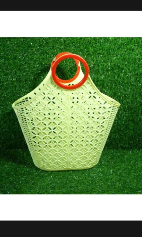Yellow Basket (Category: Gift Baskets & Hampers) located in Quezon City. Submitted by iam_mijo (Listing ID 1440828097, Image 3). Description: YELLOW BASKET Material: Plastic Large size It was cleaned already Used once when father went to province P. S. With flaw lang sa isang handle, sa red part (yung cover niya) but the handle isn't broken. 100% magagamit siya. With signs of usage at the bottom --- 3rd photo is the original look --- (Just to com