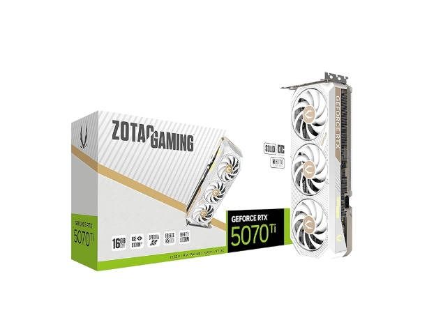 ZOTAC GAMING GeForce RTX 5070 Ti Solid White468570912494735360