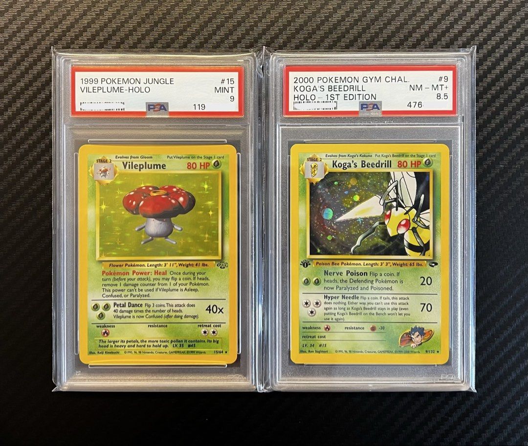 [1st Edition/Holo] Koga's Beedrill & Vileplume (Gym Challenge, Jungle ...