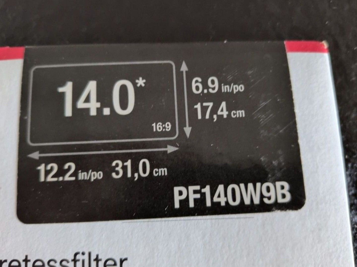3M 14.0" 16:9 Screen Protector PF140W9B469151147109928961