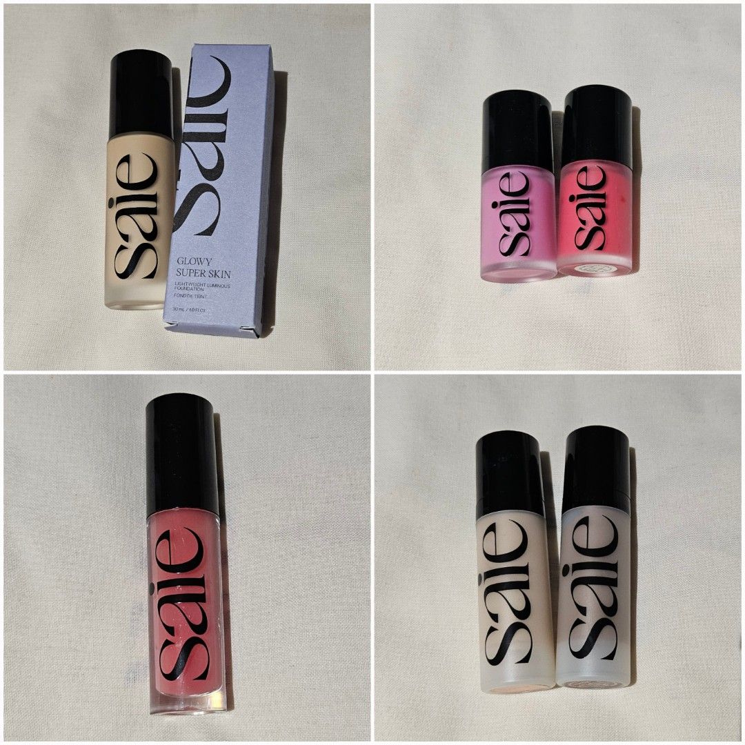 50% OFF SALE Authentic SAIE Makeup (Category: Makeup) located in Taguig. Submitted by mesimpleshop (Listing ID 1441064340, Image 1). Description: - Saie Beauty Products - Authentic, Imported, Brand New, NOW 50% OFF! -Saie Mini 7ml Dew Liquid Cream Blush Shade Baby: was P1300 now P650 Shade Flirty: was P1300 now P650 Mini Chilly 5ml: was P800 now P390 -Saie Travel Size 15ml Glowy Super Gel Lightweight Dewy Multipurpose Illuminator Shade Warmglow: 