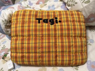 Plaid Handbag with Brand Name