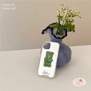 Cute Green Bear Pattern iPhone Transparent Case476774476106311680