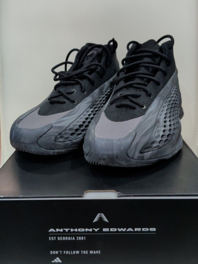 adidas Anthony Edwards AE 1 - Ascent Pack (Mid) (US Men 8 | Black) (Category: Sneakers) located in Quezon City. Submitted by andybanson (Listing ID 1318756083, Image 1). Description: SIGNATURE SNEAKERS FROM ADIDAS BASKETBALL AND ANTHONY EDWARDS. Lace up in the style of one of the game's emerging superstars. These Signature sneakers from adidas Basketball and Anthony Edwards are built certified bucket getters. The combined BOOST and Lightstrike mi