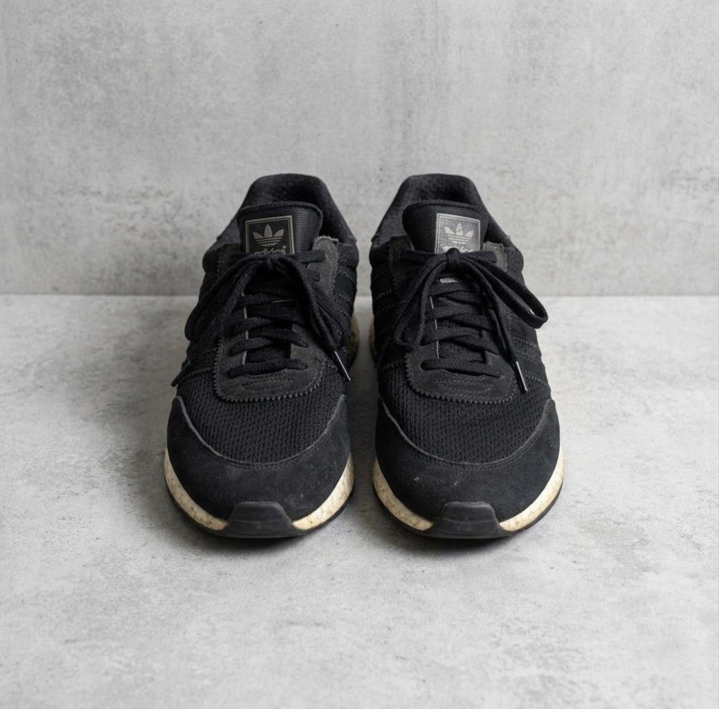 Adidas Black Boost Sneakers Men US12 Sole Separation Project Pair (Category: Sneakers) located in Paranaque City. Submitted by thepopneverstops (Listing ID 1438435732, Image 1). Description: Condition Rating 7/10 on uppers, but structural issue on sole. Black mesh and suede uppers are still in good shape with normal wear and dust. Boost-style midsole is yellowed and the rubber outsole is separating and falling off at the front (see closeup photo)