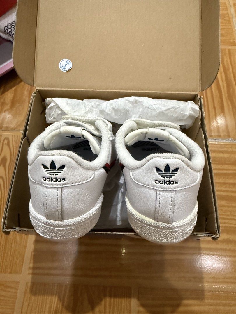 Adidas Baby Shoes US4K / 10.5cm (Category: Babies & Kids Fashion) located in Quezon City. Submitted by wunderbare (Listing ID 1441150593, Image 3). Description: Original Continental 80 CF I US 4K / UK 3K Location: QC.