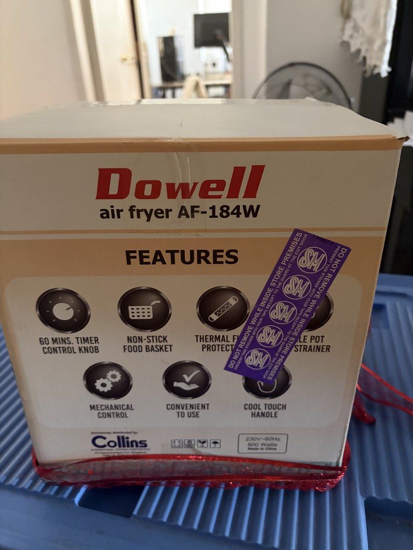 Air Fryer from Dowell (Category: Fryers) located in Manila. Submitted by r4ynie (Listing ID 1441045328, Image 2). Description: BRAND NEW Never used, never opened .