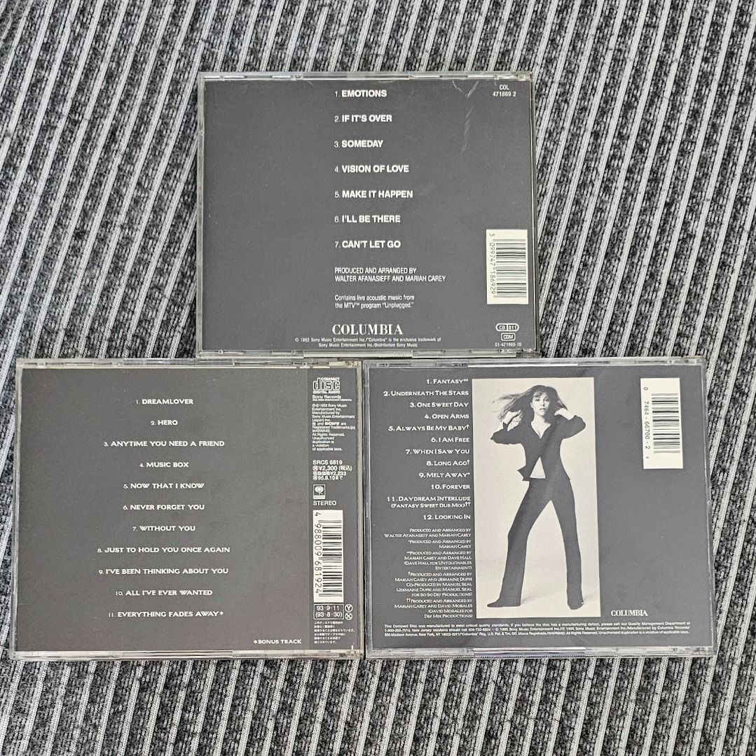 🔥ALL FOR $20 [3CD Mariah Carey] MTV Unplugged / Daydream / Music Box + Witney Houston (Category: CDs & DVDs) located in Singapore. Submitted by strangecell (Listing ID 1439626804, Image 2). Description: Many more Various Genres: https://www.carousell.sg/p/1253907759 Electronic Dance, EDM, DJ Mix: https://carousell.com/p/1035784902 Easy Listening, Funk Soul, Lounge, Jazz, New Age, Chill-out: https://carousell.com/p/1028943398 ********************