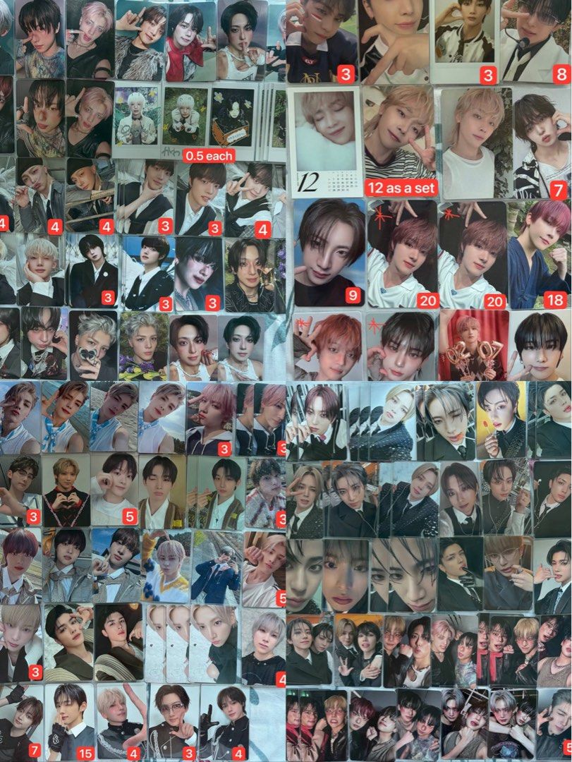 RELISTED (Category: K-Wave Merchandise) located in Singapore. Submitted by shuabeauty (Listing ID 1440978472, Image 1). Description: wts andteam &team assorted pcs price on pic in red , if not stated means $2 prior to more! those with asterisk means the pc is defected, both wof studio choom ej and harua are heavily defected 😭 meetup @ admiralty/prepaid label + $2.50.