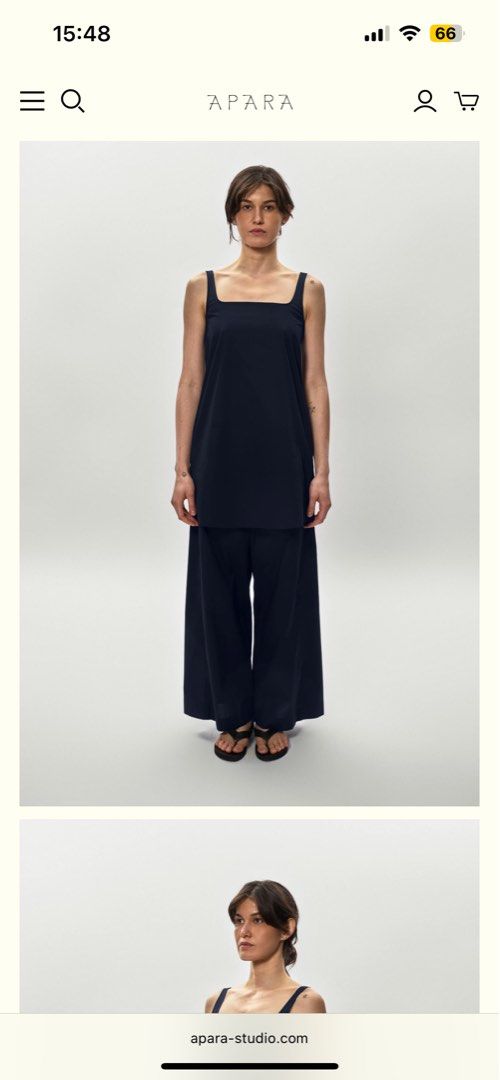 APARA Poplin Long Tunic in Indigo (Category: Dresses) located in Manila. Submitted by sehawt (Listing ID 1441025789, Image 1). Description: - APARA Poplin Long Tunic in Indigo - Square neckline, sleeveless design - Size: Small (S) - Original Retail Price: P4,800.