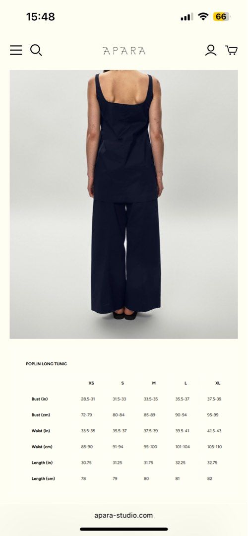 APARA Poplin Long Tunic in Indigo (Category: Dresses) located in Manila. Submitted by sehawt (Listing ID 1441025789, Image 2). Description: - APARA Poplin Long Tunic in Indigo - Square neckline, sleeveless design - Size: Small (S) - Original Retail Price: P4,800.