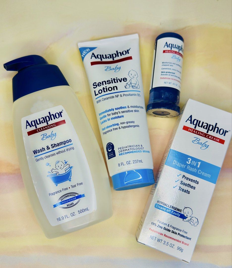Aquaphor baby (Category: Bathtub & Bath Accessories) located in Davao. Submitted by minime_dvo (Listing ID 1441035265, Image 1). Description: Non nego, store display Prices fixed • wash - 990 • sensitive lotion - 1290 • balm - 1150 • Diaper cream - 990.