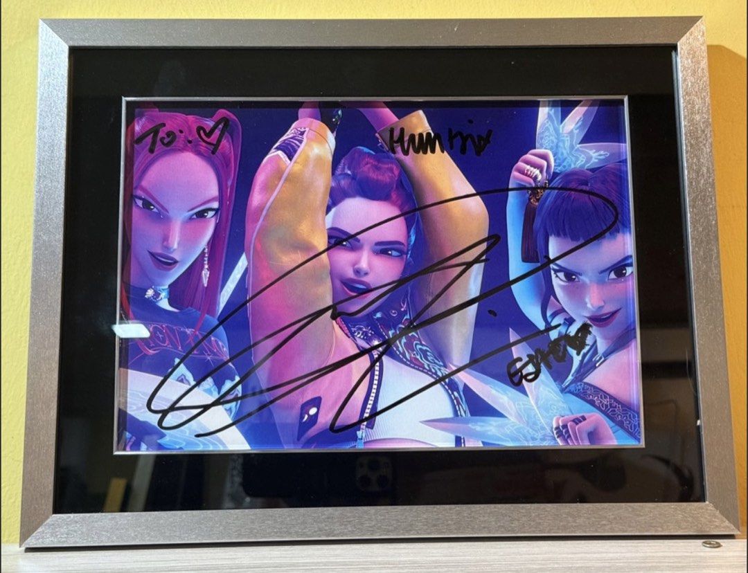 [Autograph] Kpop Demon Hunters EJAE Signed Poster HUNTRIX / Singing ...