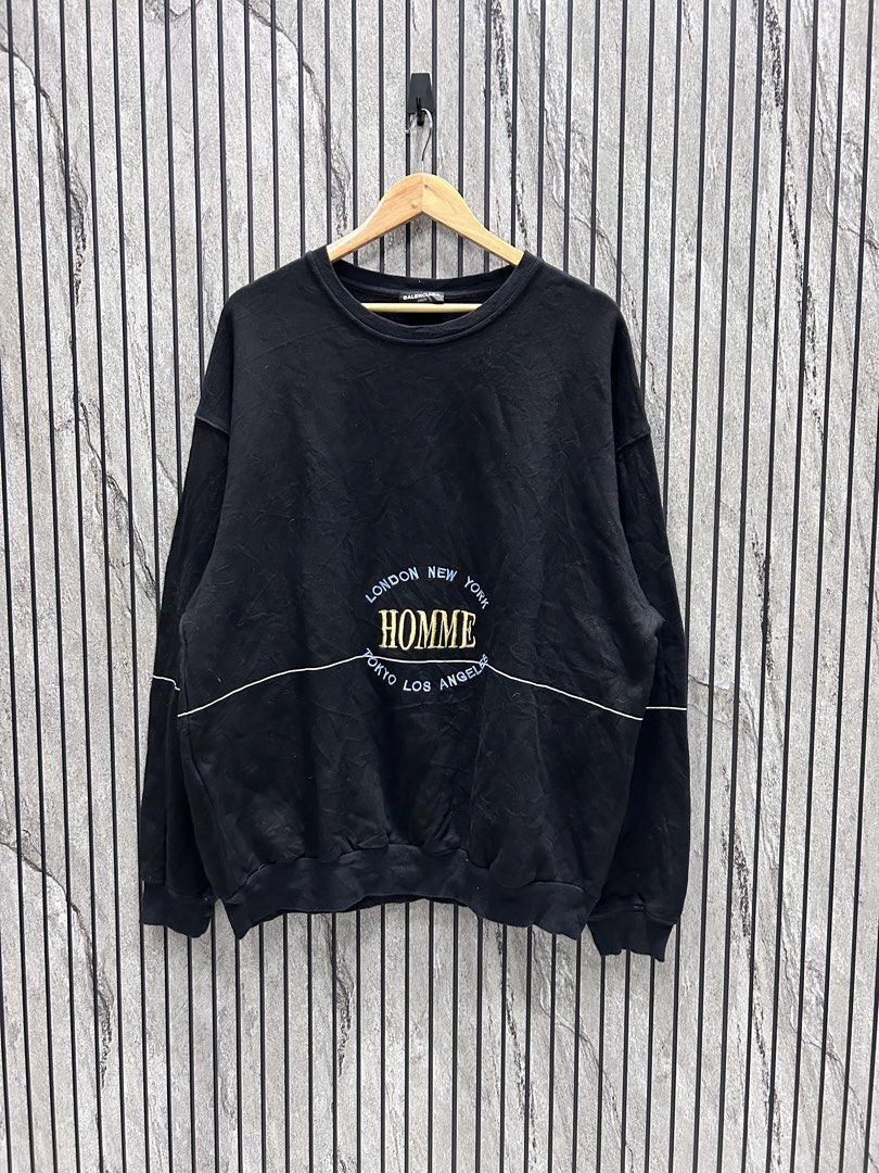 Balenciaga Asap rocky vibes (Category: Coats, Jackets and Outerwear) located in Malasiqui. Submitted by blckfourthrift (Listing ID 1441093564, Image 3). Description: Balenciaga Asap rocky vibes L on tag 26x28 Issue/s: minor fade & lints 1000 negotiable.