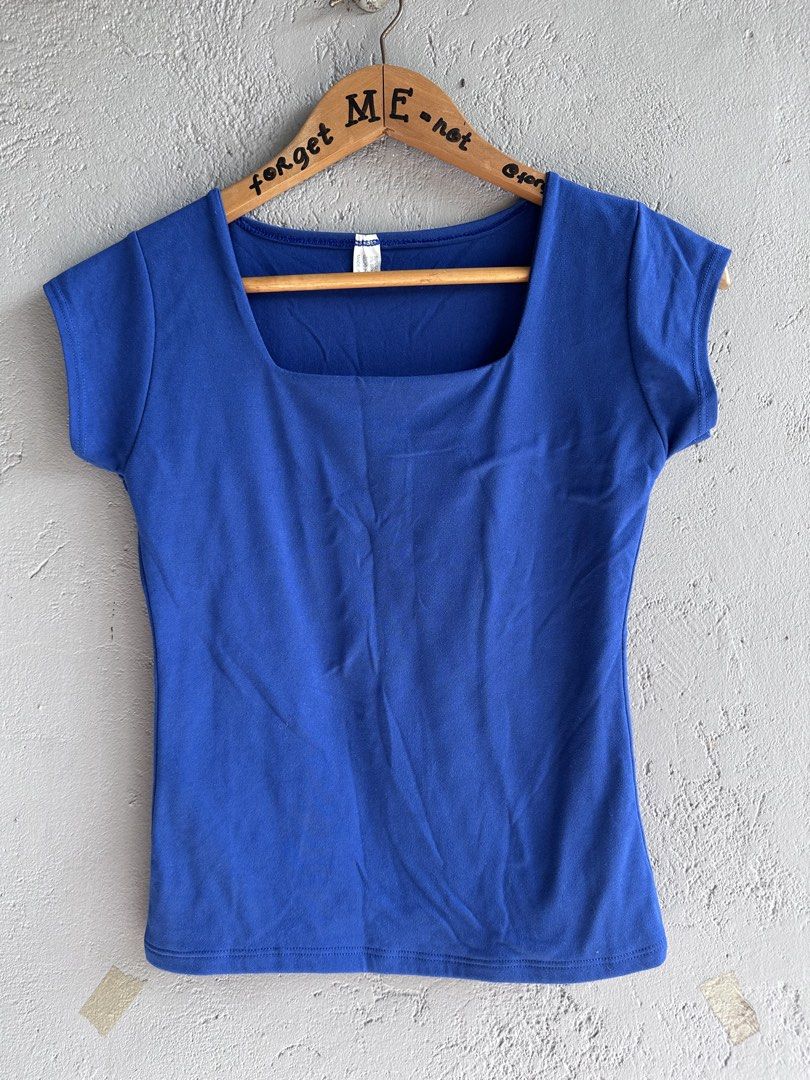 Basic Short Sleeve T-shirts - Blue, Nude, Grey (Category: Shirts) located in Binan City. Submitted by forgetmenot_ph (Listing ID 1440970931, Image 1). Description: - Bundle of 3 fitted short sleeve t-shirts - Colors: Royal Blue (square neckline), Nude/Beige, Light Grey - Versatile: Great for layering or wearing on its own - Comfortable and stylish basic essentials - 70php each, take all: 180php!!!.