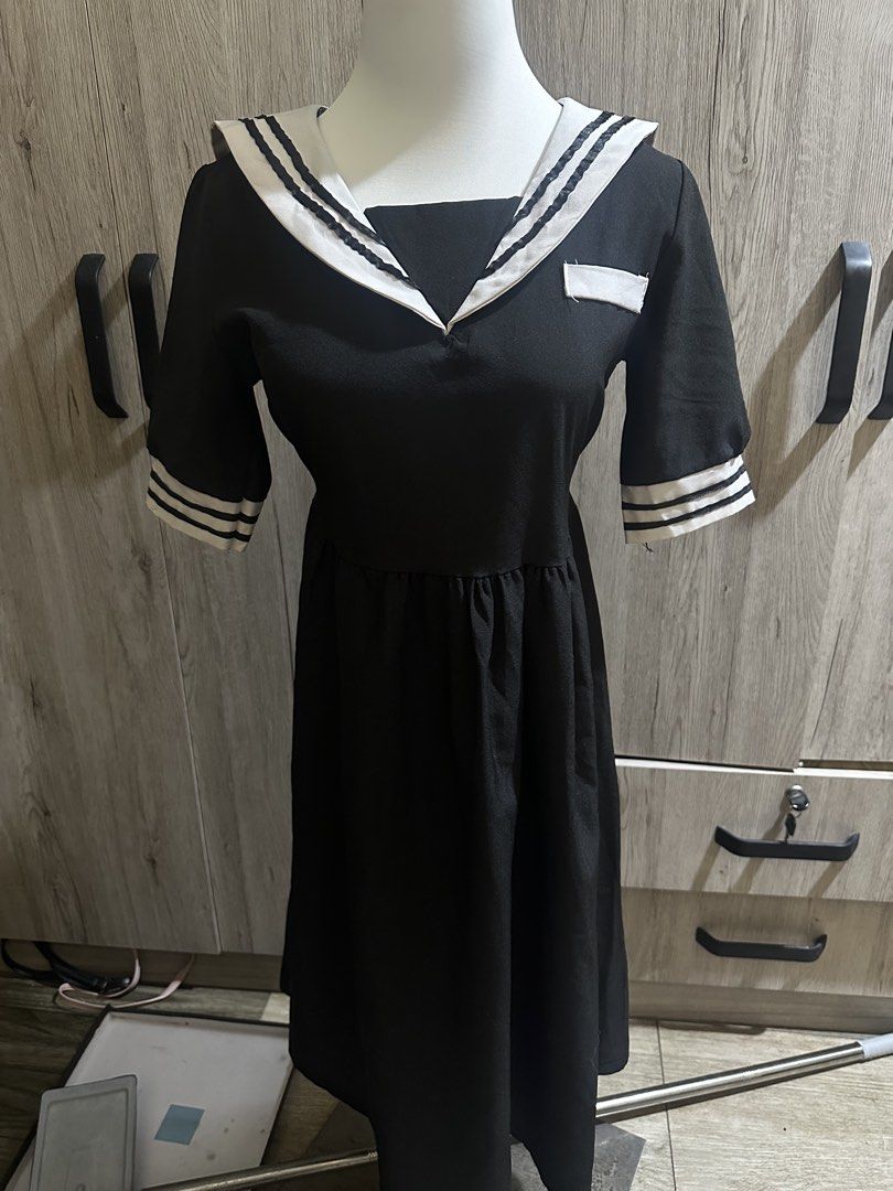 Black Sailor Uniform Dress (Category: Dresses) located in Cavite. Submitted by archimage (Listing ID 1441002015, Image 1). Description: small - semi medium no flaws only used once sa event.