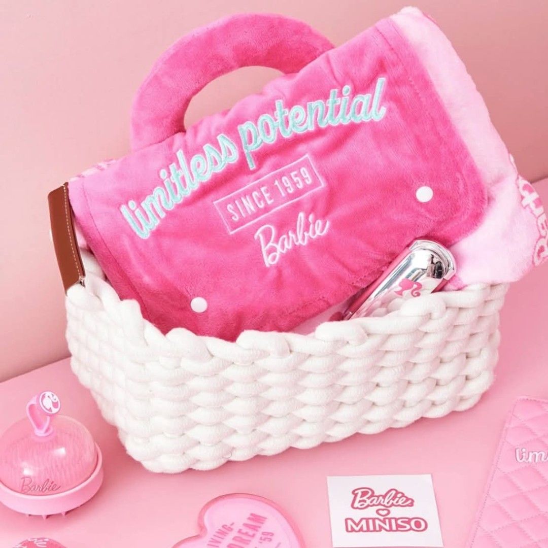 BNWT Barbie Pink Foldable Blanket with Handle and Pouch (Category: Bedding & Towels) located in Manila. Submitted by preloved.christine (Listing ID 1441074291, Image 2). Description: - Adorable Barbie blanket - Pink with all-over Barbie logo print - Folds into a compact pouch with a handle - Ideal for picnics, travel, or cozy lounging - Made from soft and cozy material - A must-have for any Barbie enthusiast!.